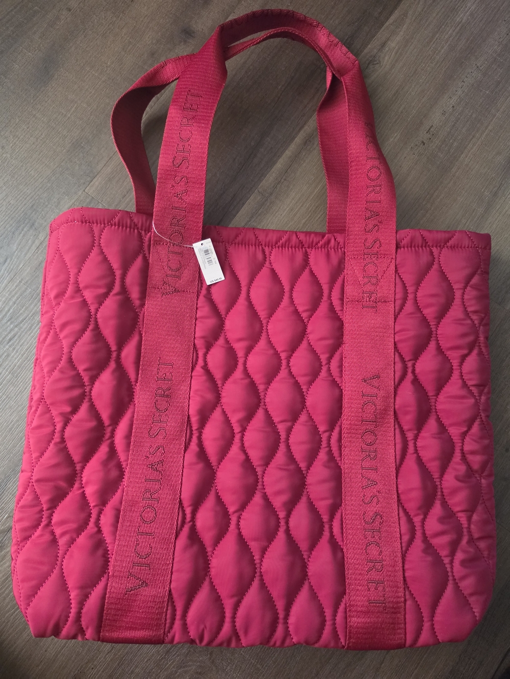 Victoria's Secret Quilted Hot Pink Tote Bag